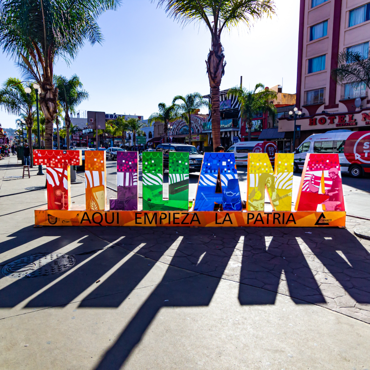Tijuana tourist sign.
