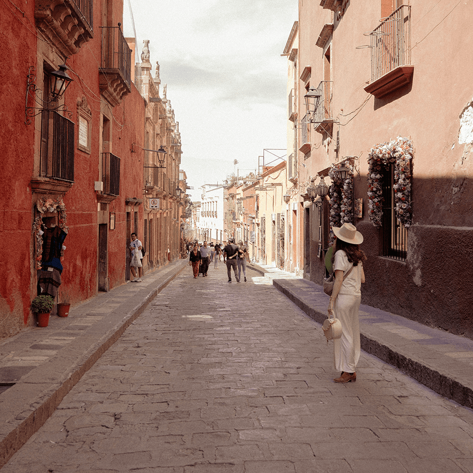 woman walking in Mexico