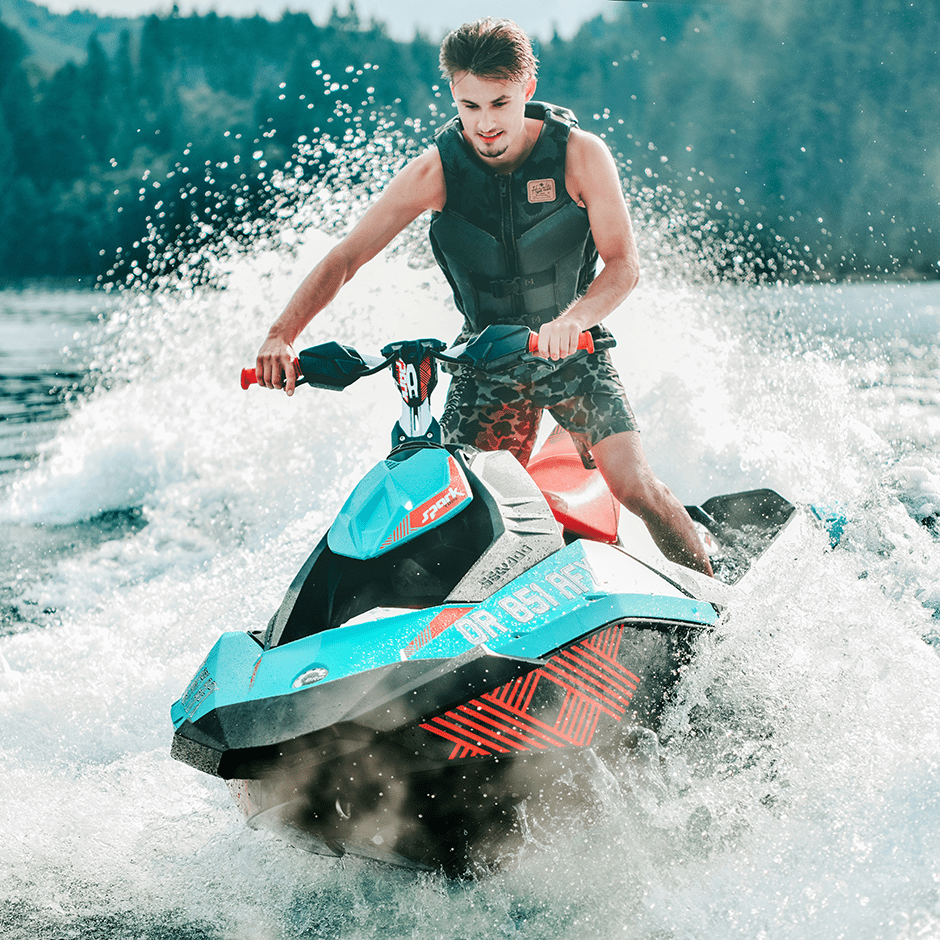 man on personal watercraft